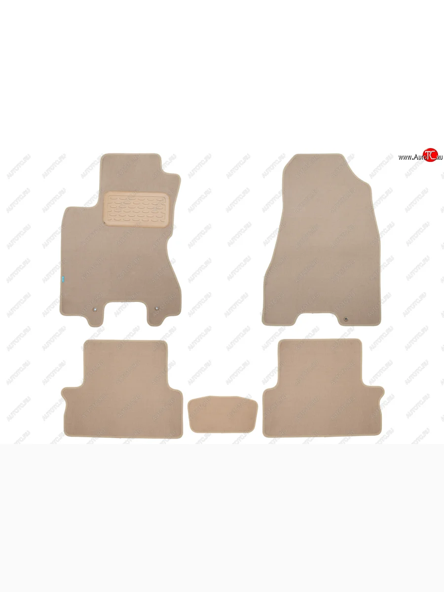 Коврики салона (текстиль) Klever Premium Nissan X-trail 2 T31 дорестайлинг (2007-2011) (Бежевые)  в Перми Пермском крае