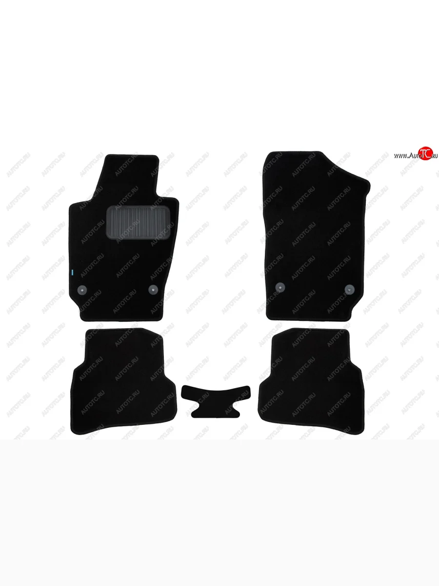 Коврики салона (текстиль) Klever Premium Seat Ibiza 6J хэтчбэк 5 дв. доресталийнг (2008-2012) (Чёрные)  с доставкой в г. Пермь