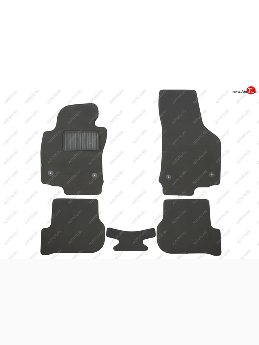 Коврики салона (текстиль) Klever Premium Seat Leon 1P хэтчбэк 5 дв. дорестайлинг (2005-2009) (Чёрные)  с доставкой в г. Пермь