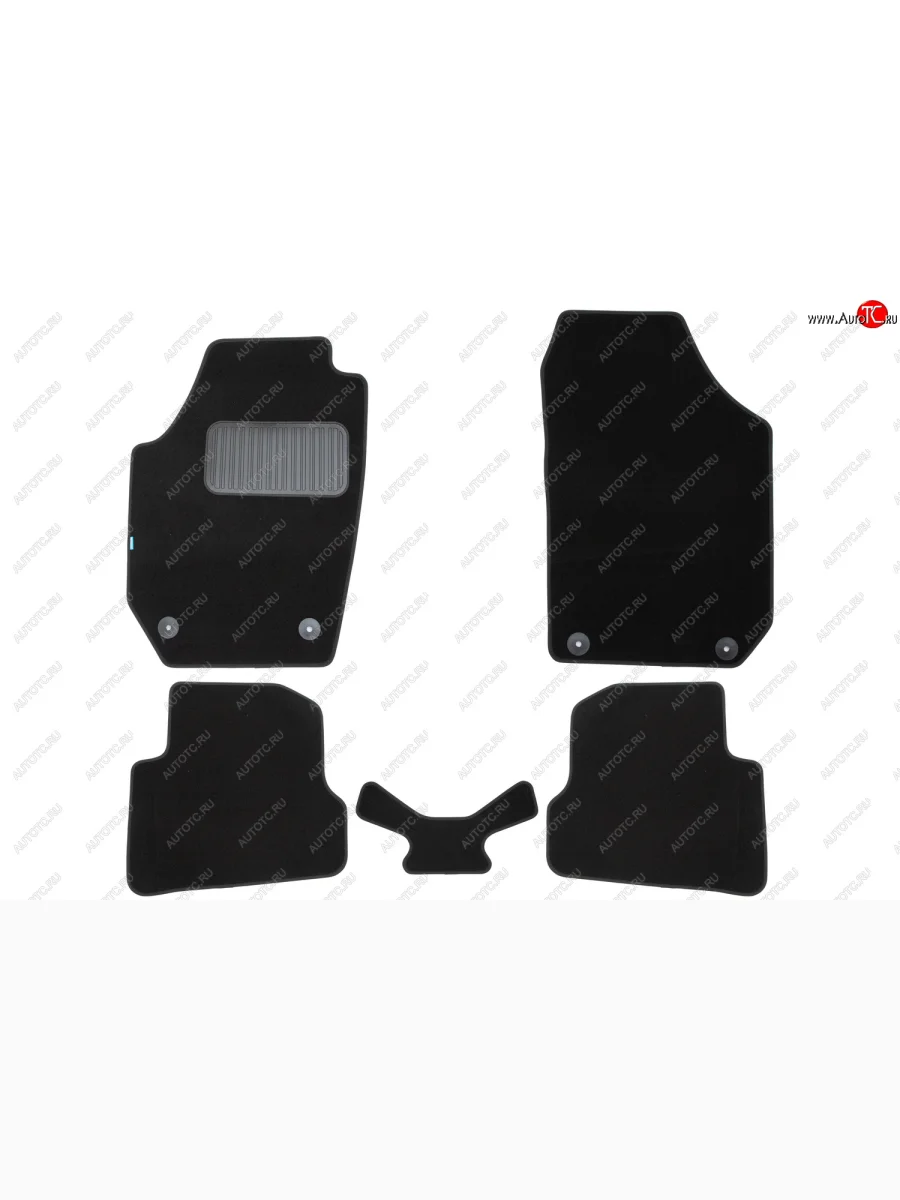 Коврики салона (текстиль) Klever Premium Skoda Fabia Mk2 хэтчбэк рестайлинг (2010-2014) (Чёрные)  в Перми Пермском крае