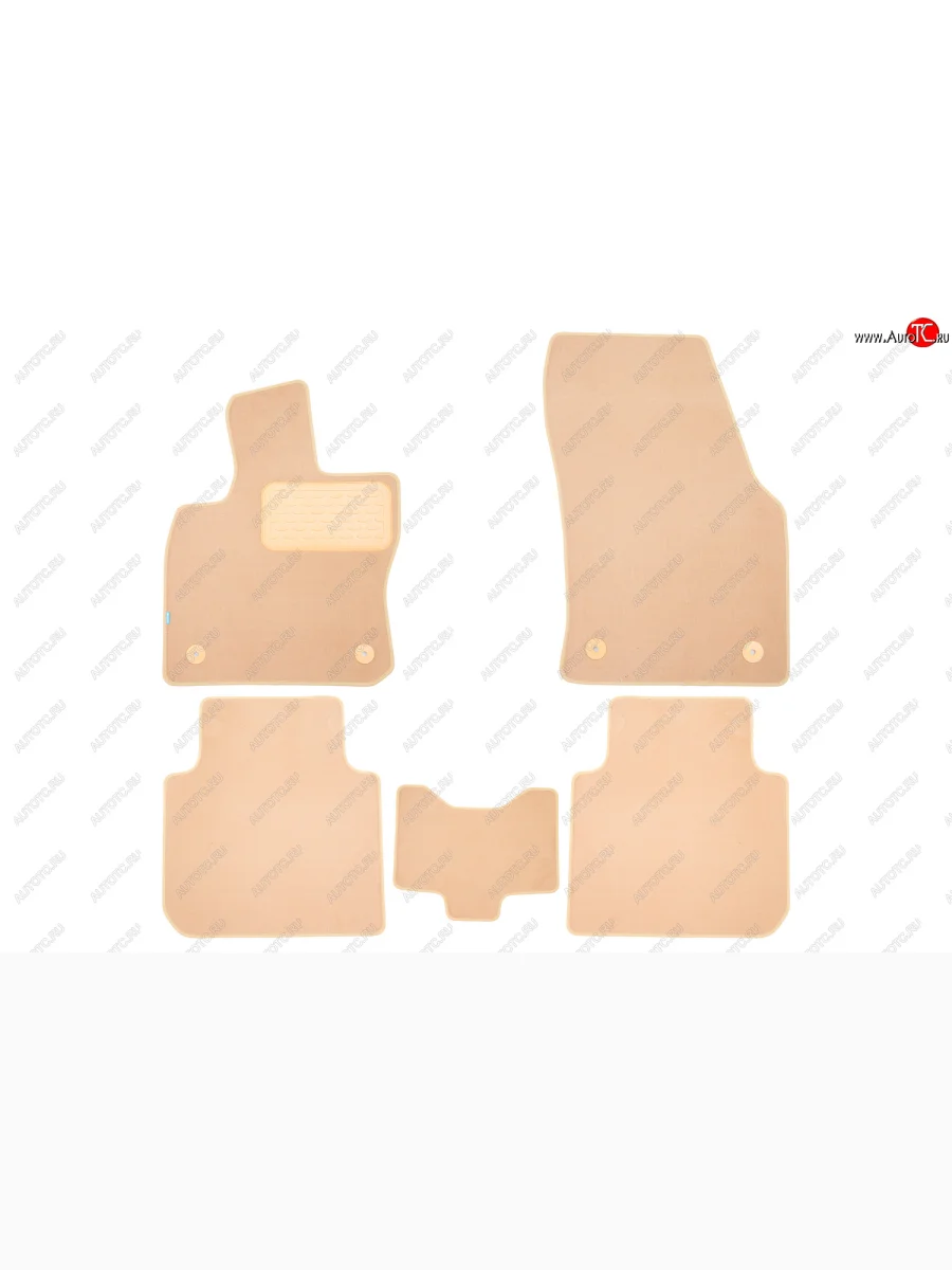 Коврики салона (текстиль) Klever Premium  Skoda Kodiaq (2017-2021) 1 NS7 (Бежевые)  в Самаре Самарской области