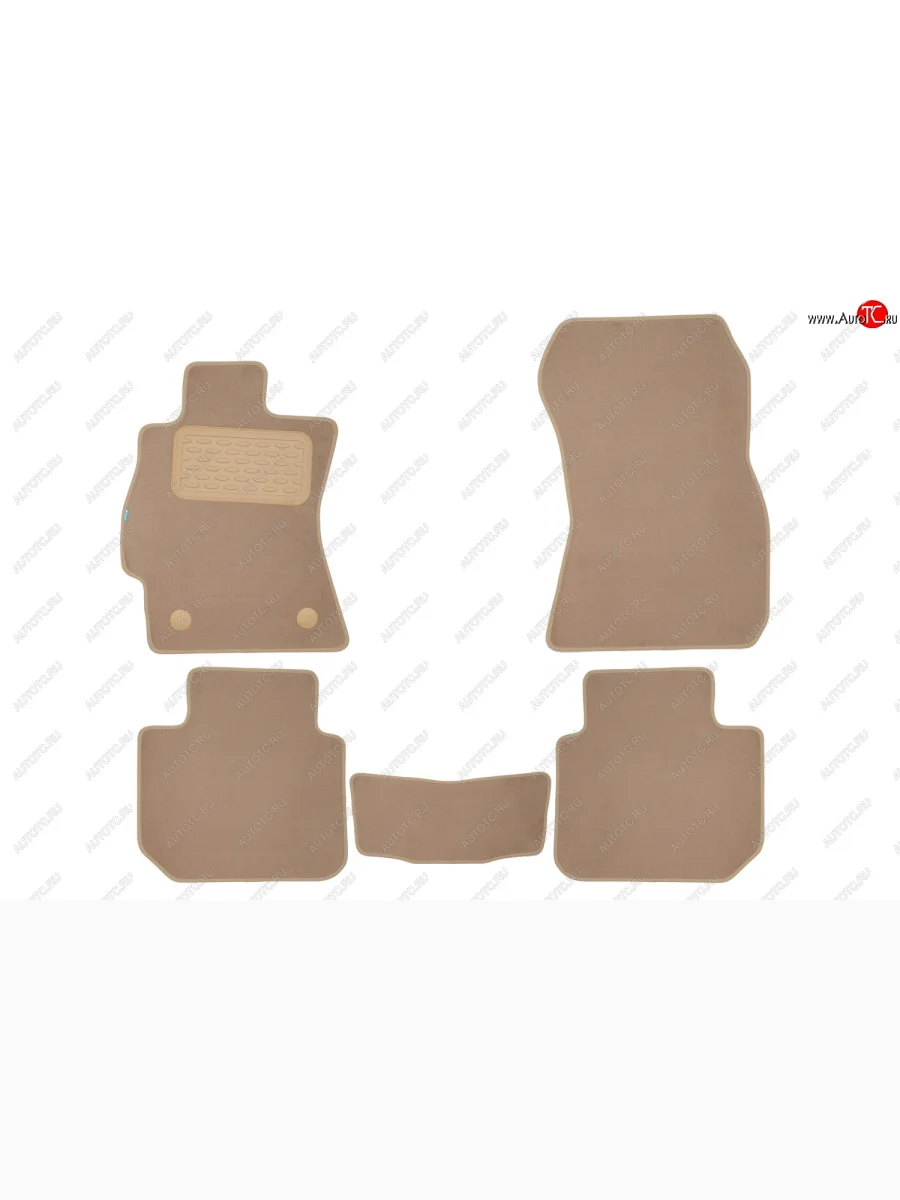 Коврики салона (текстиль) Klever Premium Subaru Legacy BM/B14 дорестайлинг седан (2009-2013) (Бежевые)  в Керчи Республика Крым