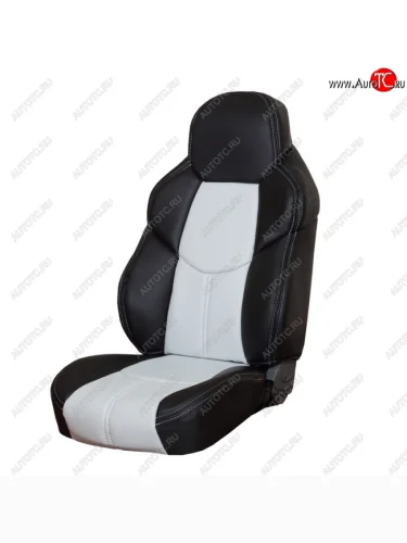 Универсальные чехлы (экокожа) CAYMAN (Черный/белый) 