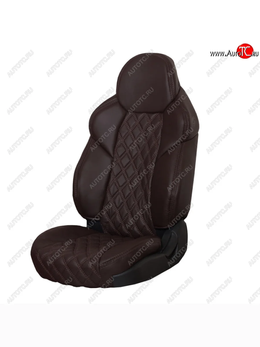 Универсальные чехлы (экокожа) Trend Двойной РОМБ   (шоколад)  с доставкой в г. Керчь