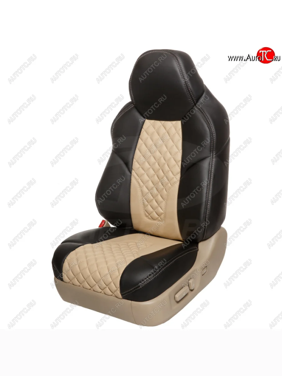 Универсальные чехлы (экокожа) Trend   (черный-бежевый)  с доставкой в г. Керчь