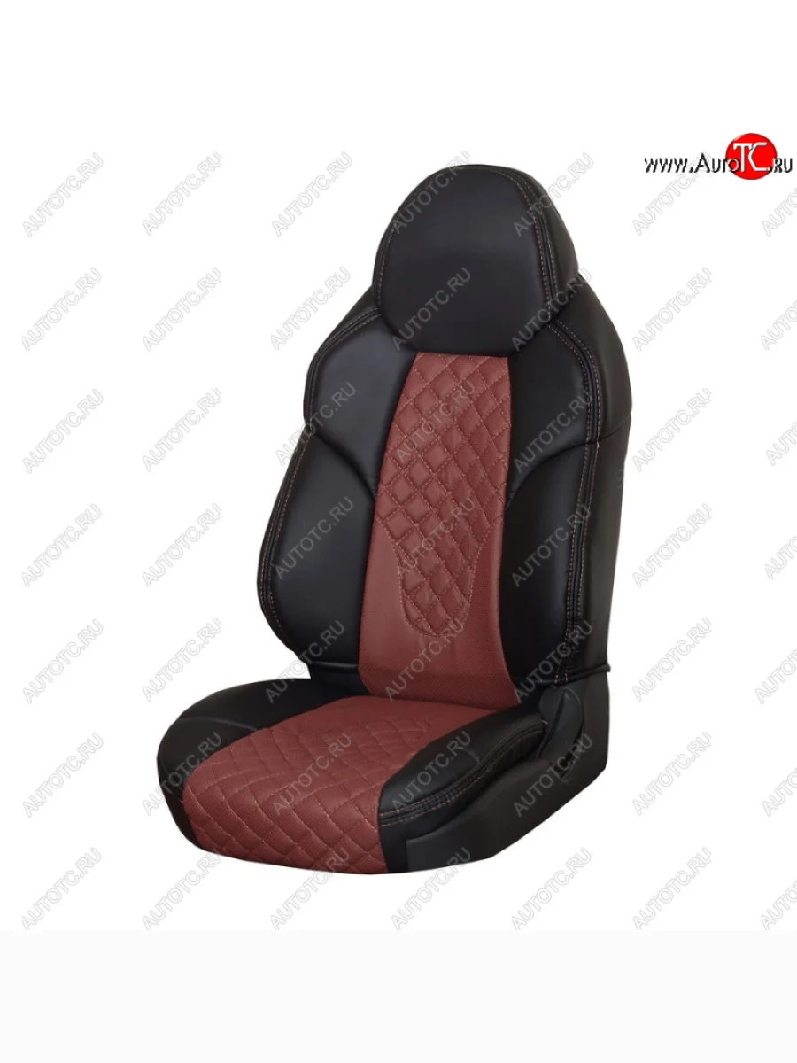 Универсальные чехлы (экокожа) Trend   (Черный/паприка)  с доставкой в г. Керчь