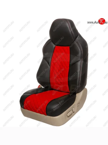 Универсальные чехлы (экокожа) Trend (Черный/красный) 