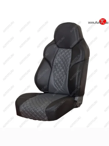 Универсальные чехлы (экокожа) Trend (Черный/серый) 