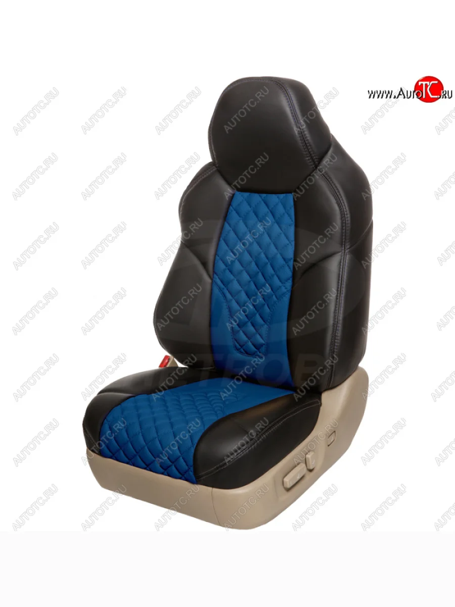 Универсальные чехлы (экокожа) Trend   (Черный/синий)  в Самаре Самарской области