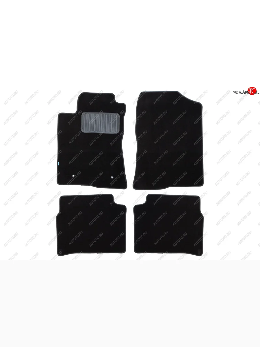 Коврики салона (текстиль) Klever Premium  Toyota Avensis (2003-2008) T250 седан (Чёрные)  в Керчи Республика Крым