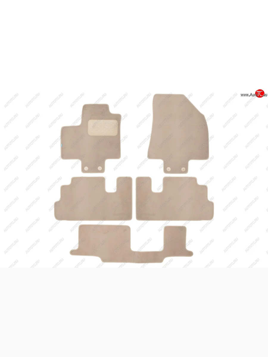 Коврики салона (8 мест, текстиль) Klever Premium  Nissan Pathfinder (2021-2025) R53 (Бежевые)  в Самаре Самарской области