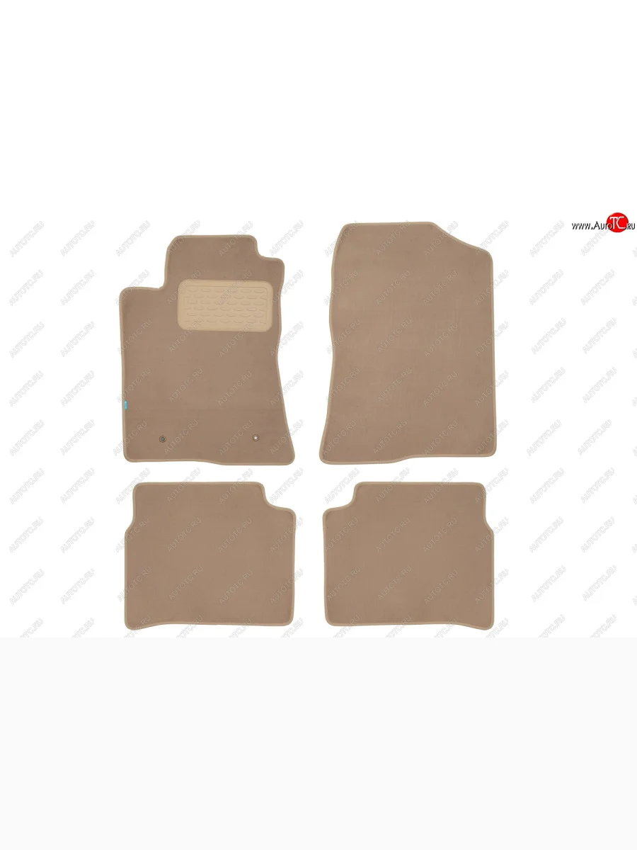 Коврики салона (текстиль) Klever Premium Toyota Avensis T250 седан дорестайлинг (2003-2006) (Бежевые)  в Керчи Республика Крым