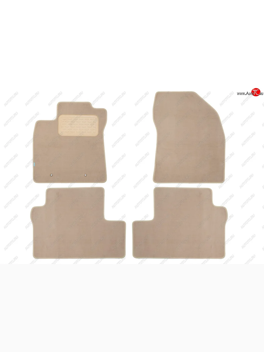 Коврики салона (текстиль) Klever Premium Toyota Avensis T270 седан дорестайлинг (2008-2011) (Бежевые)  в Перми Пермском крае
