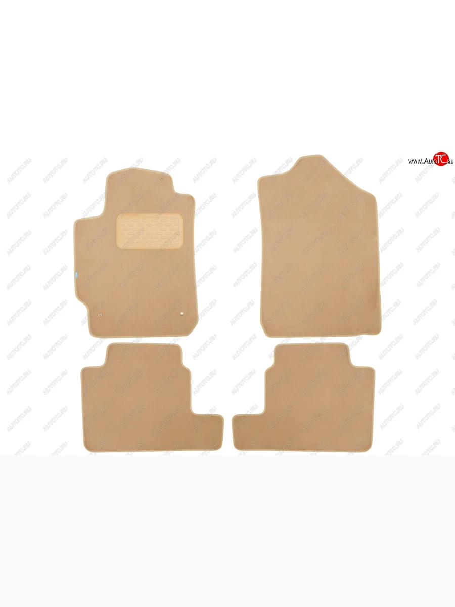 Коврики салона (текстиль) Klever Premium Toyota Camry XV40 рестайлинг (2009-2011) (Бежевые)  в Керчи Республика Крым
