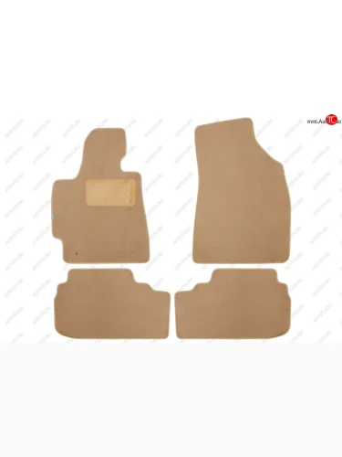 Коврики салона (текстиль) Klever Premium (Бежевые) Toyota Highlander XU40 рестайлинг (2010-2013)