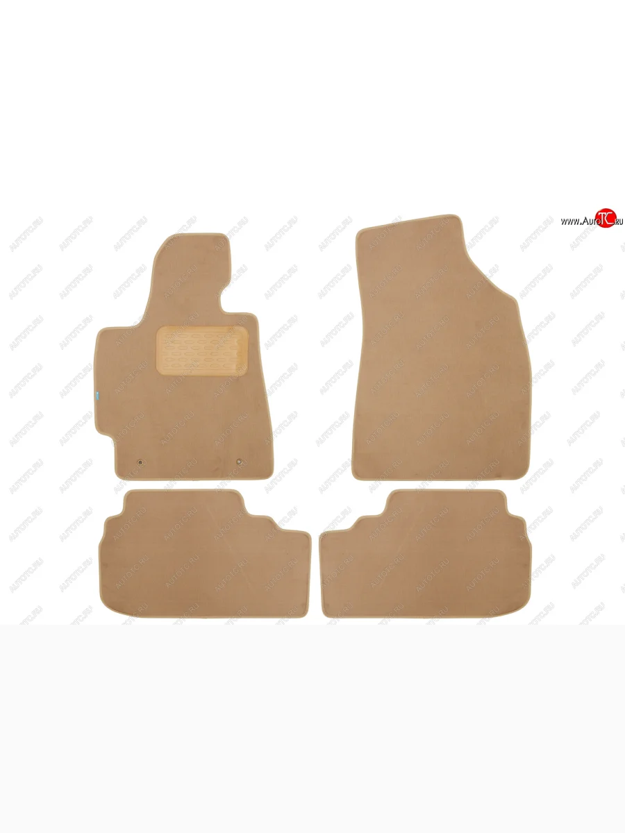 Коврики салона (текстиль) Klever Premium Toyota Highlander XU40 рестайлинг (2010-2013) (Бежевые)  с доставкой в г. Керчь