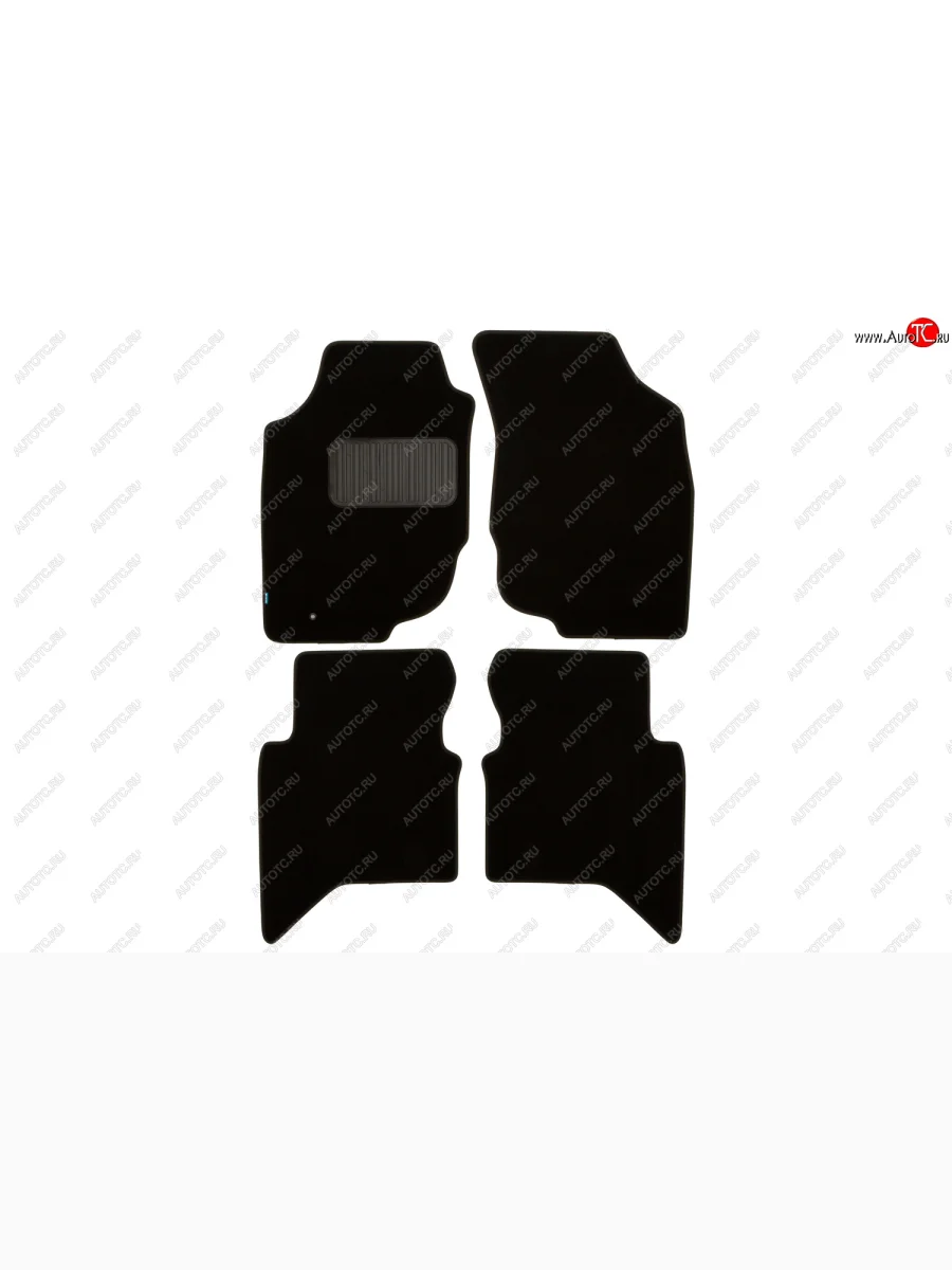 Коврики салона (текстиль) Klever Premium Toyota Hilux AN20,AN30  2-ой рестайлинг (2011-2016) (Чёрные)  в Керчи Республика Крым