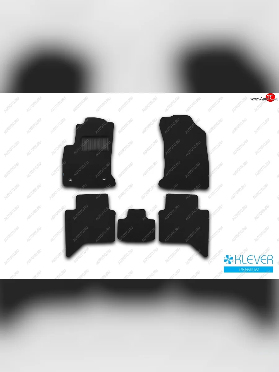 Коврики салона (текстиль) Klever Premium  Toyota Hilux (2016-2025) AN120 (Чёрные)  в Воронеже Воронежской области