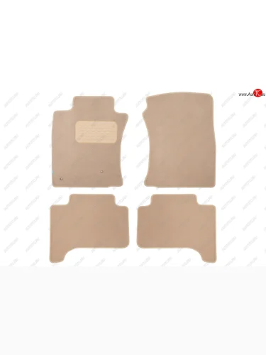 Коврики салона (текстиль) Klever Premium (Бежевые) Toyota Land Cruiser Prado J120 (2002-2009)