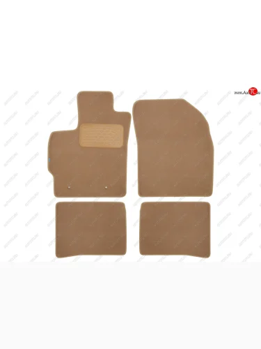 Коврики салона (текстиль) Klever Premium (Бежевые) Toyota Prius  XW30 (2009-2016) дорестайлинг, рестайлинг лифтбэк