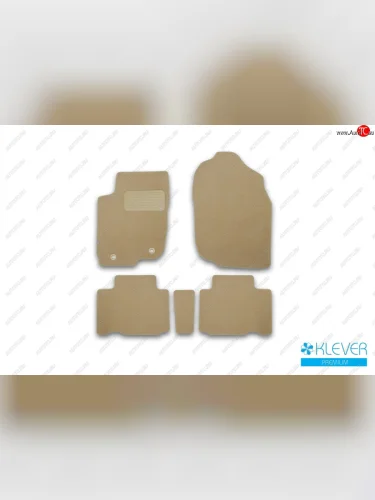 Коврики салона (текстиль) Klever Premium (Бежевые) Toyota RAV4  XA40 (2015-2019) 5 дв. рестайлинг