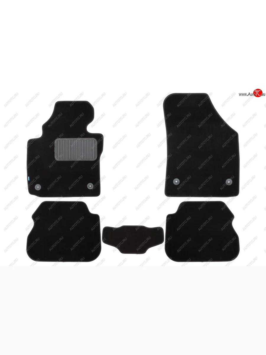 Коврики салона (текстиль) Klever Premium Volkswagen Caddy 2K дорестайлинг (2003-2010) (Чёрные)  с доставкой в г. Керчь