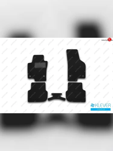 Коврики салона (текстиль) Klever Premium (Чёрные) Volkswagen Jetta  A6 (2011-2018) седан дорестайлинг, седан рестайлинг