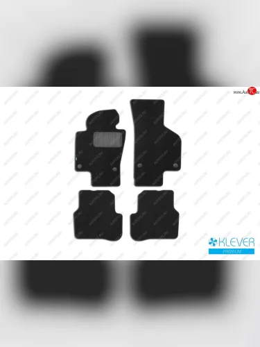 Коврики салона (текстиль) Klever Premium (Чёрные) Volkswagen Passat  B6 (2005-2011) седан