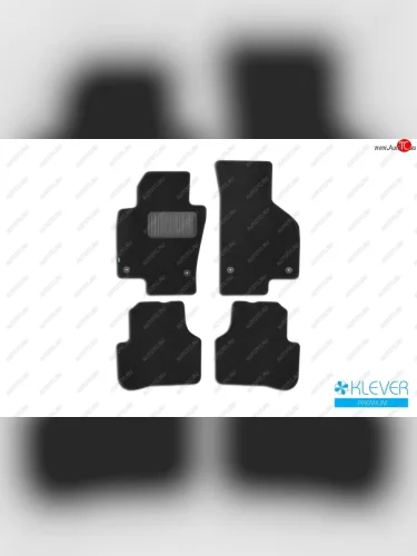 Коврики салона (текстиль) Klever Premium (Чёрные) Volkswagen Passat  B7 (2010-2015) седан