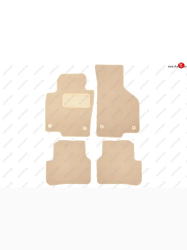 Коврики салона (текстиль) Klever Premium (Бежевые) Volkswagen Passat CC  рестайлинг (2012-2016)