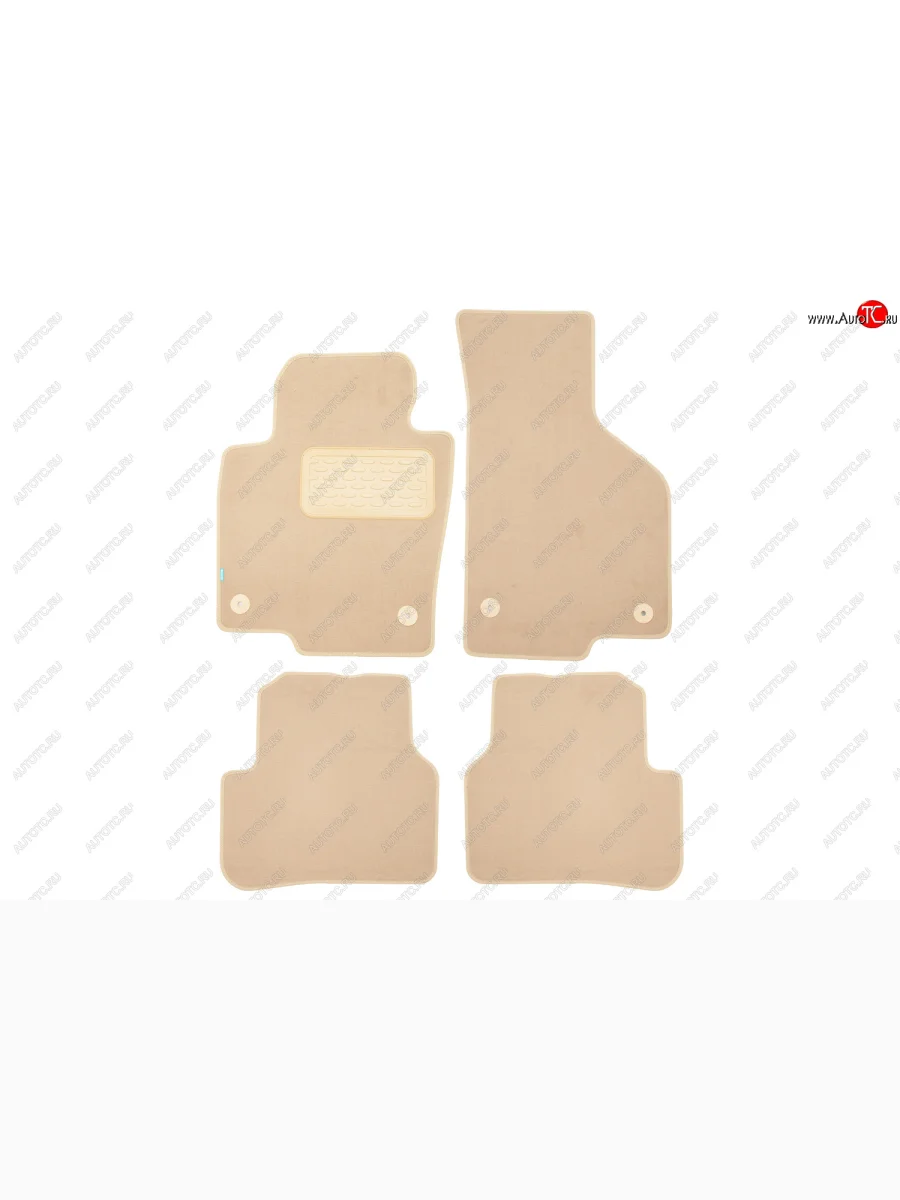 Коврики салона (текстиль) Klever Premium Volkswagen Passat CC рестайлинг (2012-2016) (Бежевые)  в Перми Пермском крае