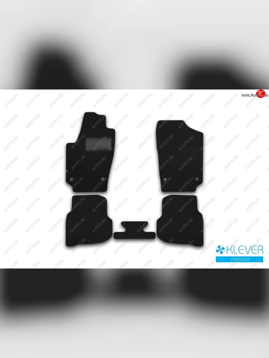 Коврики салона (текстиль) Klever Premium  Volkswagen Polo (2009-2020) Mk5 6R,6C,61 (Чёрные)  в Керчи Республика Крым