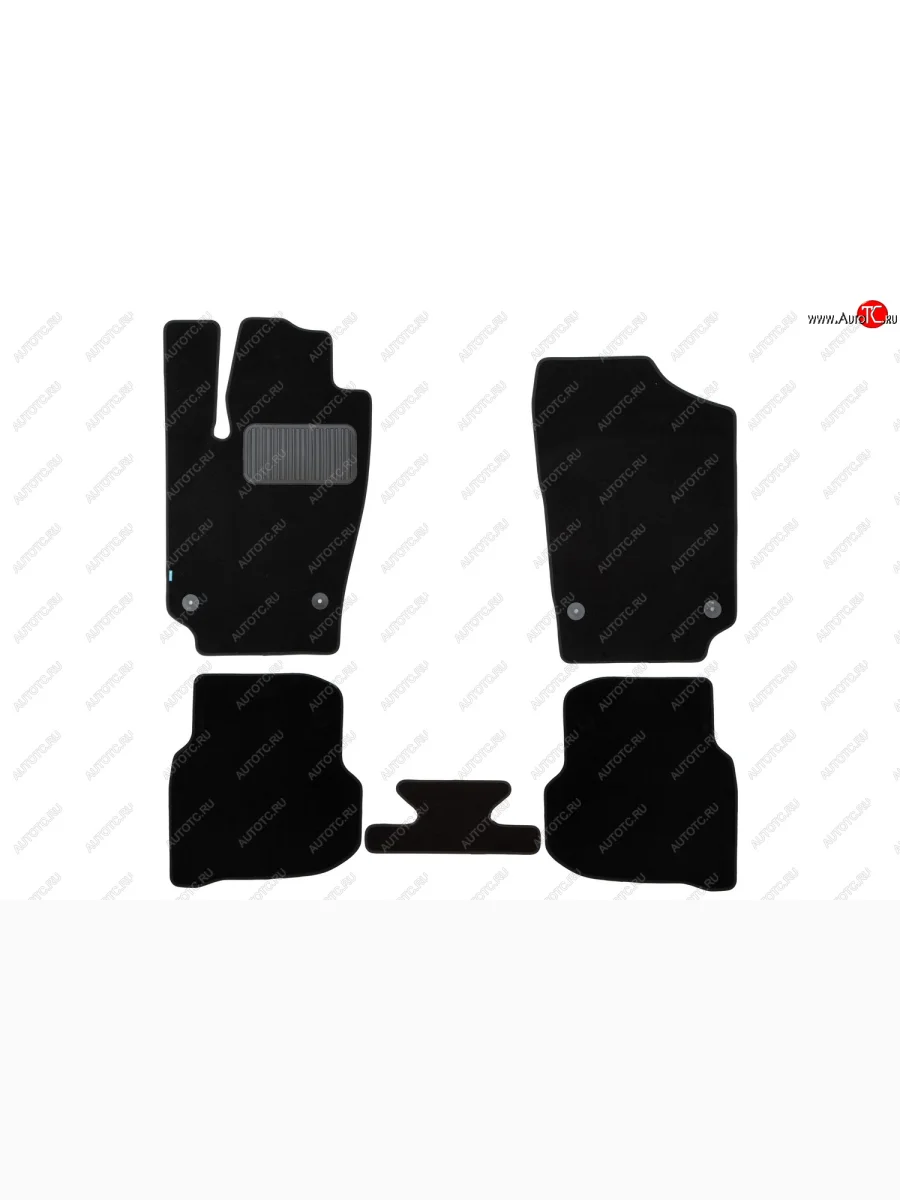 Коврики салона (текстиль) Klever Premium Volkswagen Polo Mk5 6R,6C,61 седан дорестайлинг (2009-2015) (Чёрные)  в Керчи Республика Крым