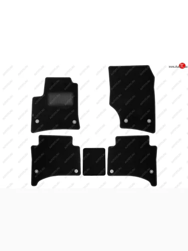 Коврики салона (текстиль) Klever Premium (Чёрные) Volkswagen Touareg 1 GP дорестайлинг (2002-2007)