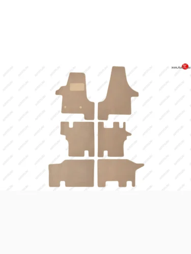 Коврики салона (текстиль) Klever Premium (Бежевые) Volkswagen Transporter T5 дорестайлинг (2003-2009)
