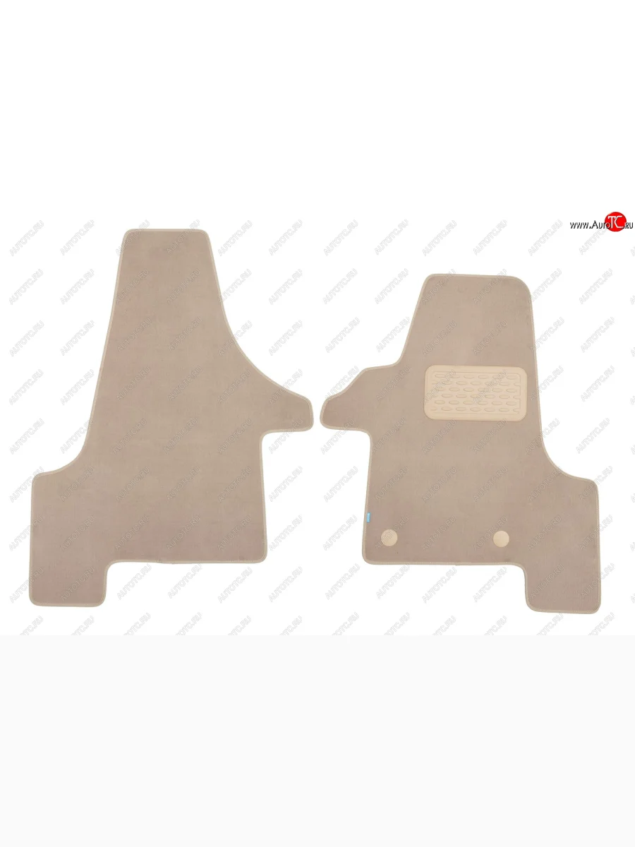 Передние коврики салона (текстиль) Klever Premium Volkswagen Transporter T5 дорестайлинг (2003-2009) (Бежевые)  в Керчи Республика Крым