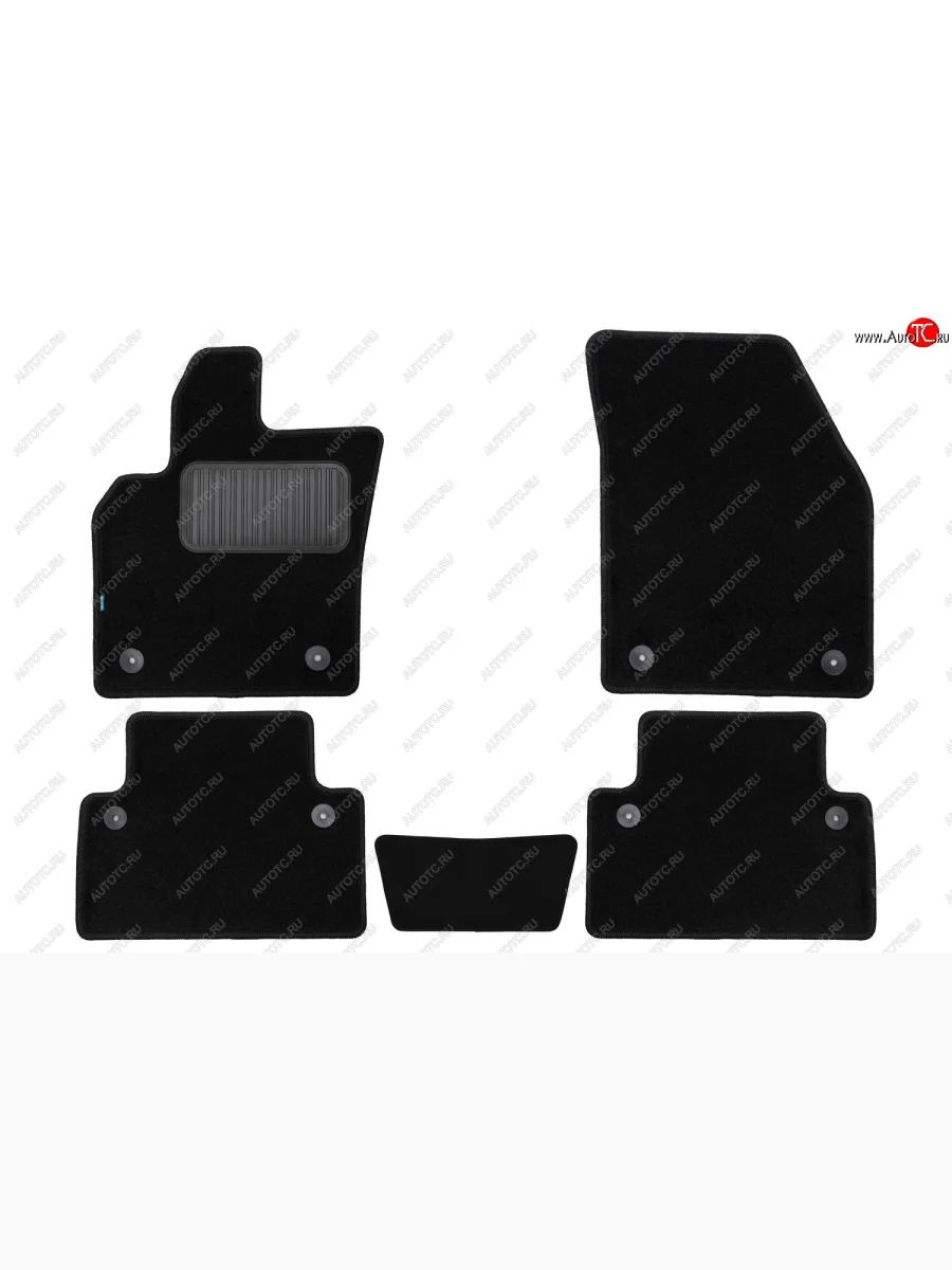 Коврики салона (текстиль) Klever Premium Volvo S40 MS седан дорестайлинг (2004-2007) (Чёрные)  с доставкой в г. Пермь