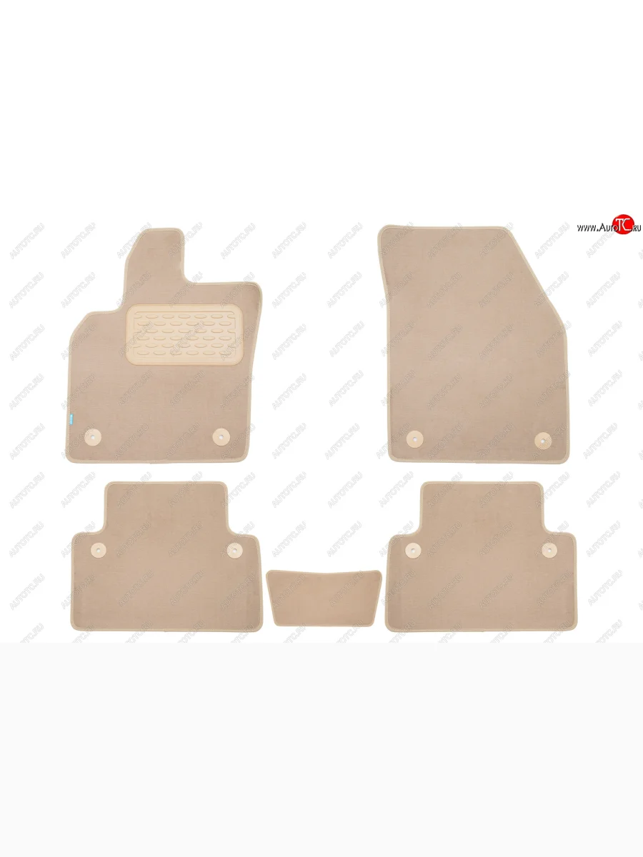 Коврики салона (текстиль) Klever Premium Volvo S40 MS седан дорестайлинг (2004-2007) (Бежевые)  с доставкой в г. Пермь