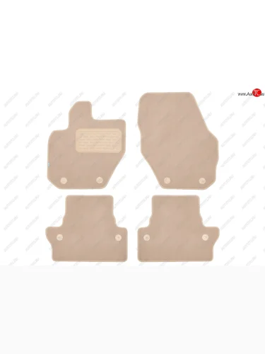 Коврики салона (текстиль) Klever Premium (Бежевые) Volvo S60 FS седан дорестайлинг (2010-2013)