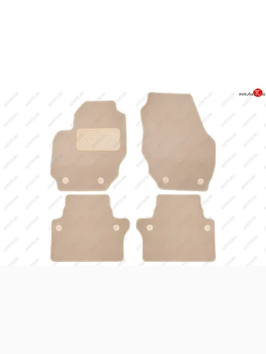 Коврики салона (текстиль) Klever Premium (Бежевые) Volvo S80 ( AS60 седан,  AS60,AS90, AS95 седан) (2006-2013) дорестайлинг, 1-ый рестайлинг