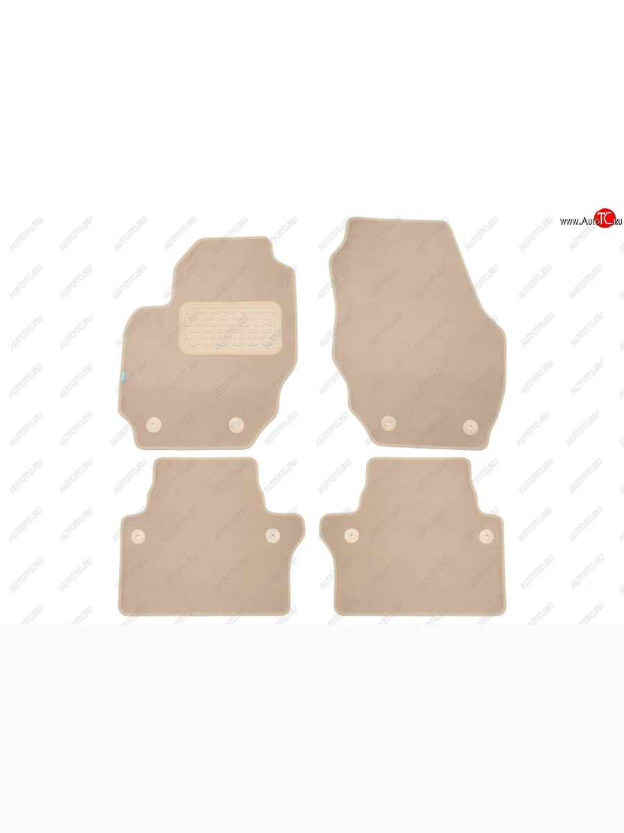 Коврики салона (текстиль) Klever Premium Volvo S80 AS60 седан дорестайлинг (2006-2010) (Бежевые)  в Керчи Республика Крым