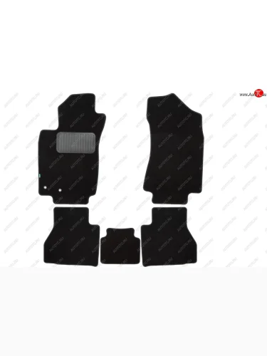 Коврики салона (текстиль) Klever Premium (Чёрные) Dong Feng Rich 6 DoubleCab рестайлинг (2021-2025)