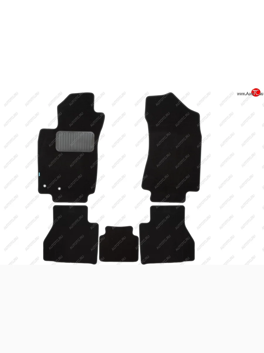 Коврики салона (текстиль) Klever Premium Dong Feng Rich 6 DoubleCab рестайлинг (2021-2025) (Чёрные)  с доставкой в г. Керчь