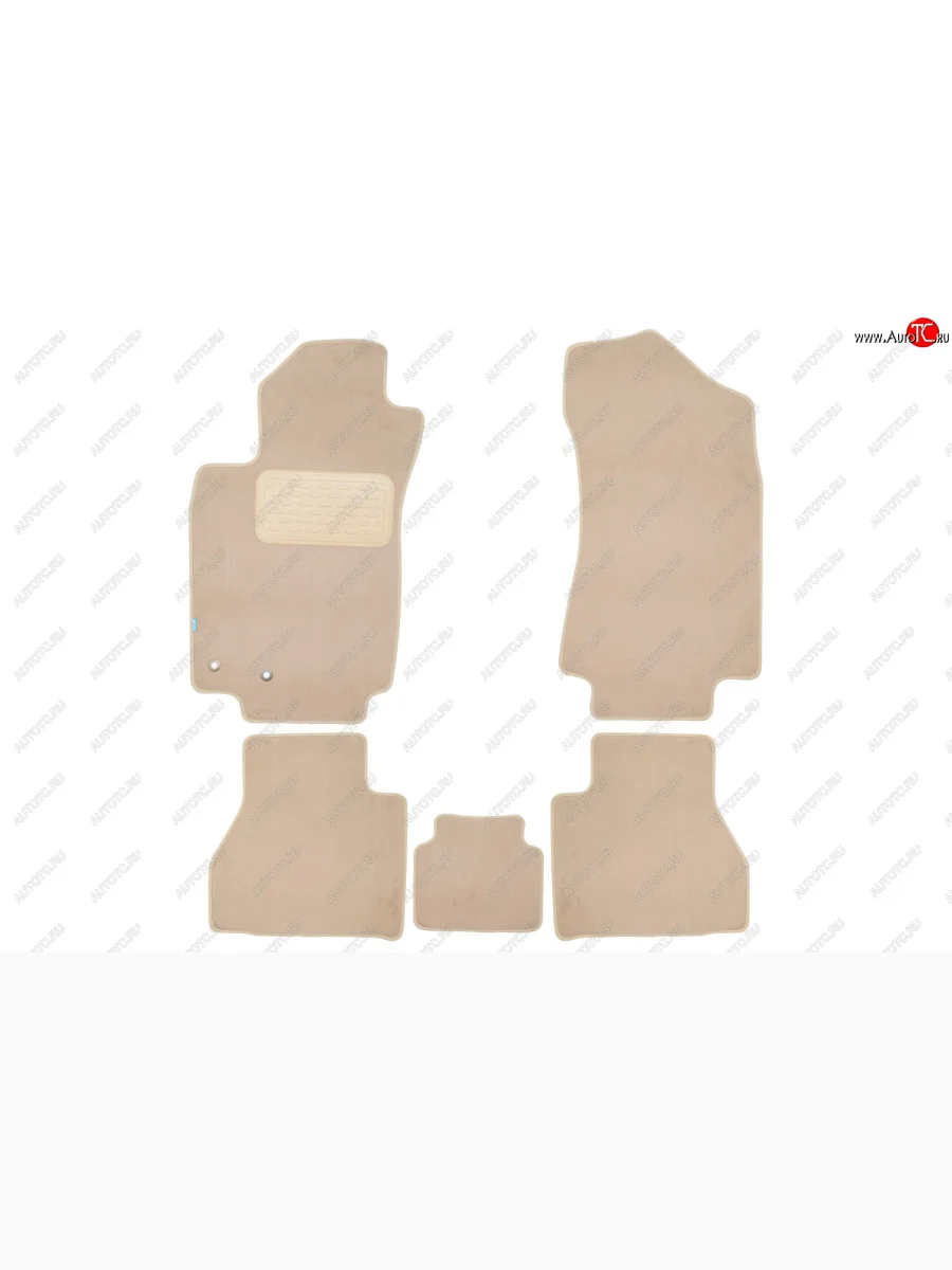 Коврики салона (текстиль) Klever Premium Dong Feng Rich 6 DoubleCab рестайлинг (2021-2025) (Бежевые)  с доставкой в г. Керчь