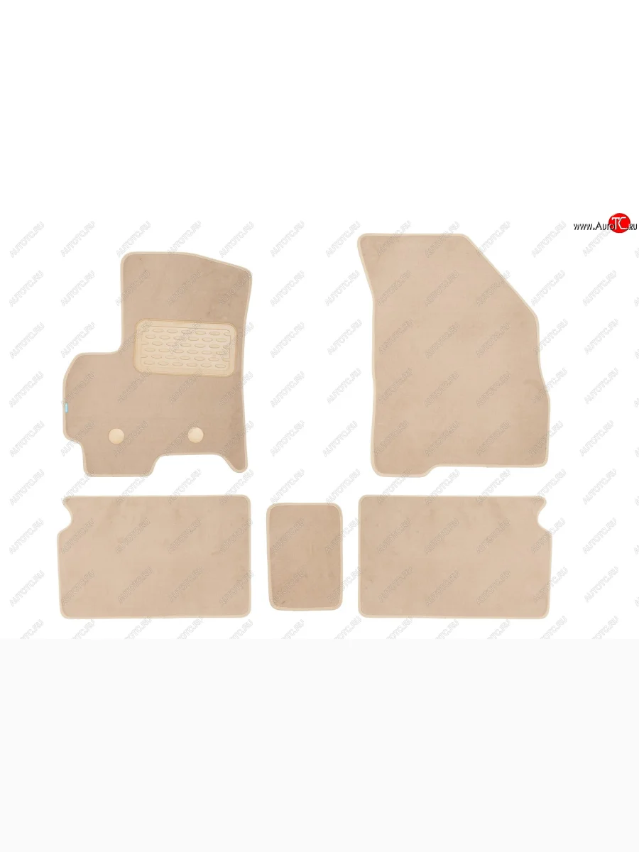 Коврики салона (текстиль) Klever Premium EXEED LX 1-ый рестайлинг (2021-2025) (Бежевые)  с доставкой в г. Пермь