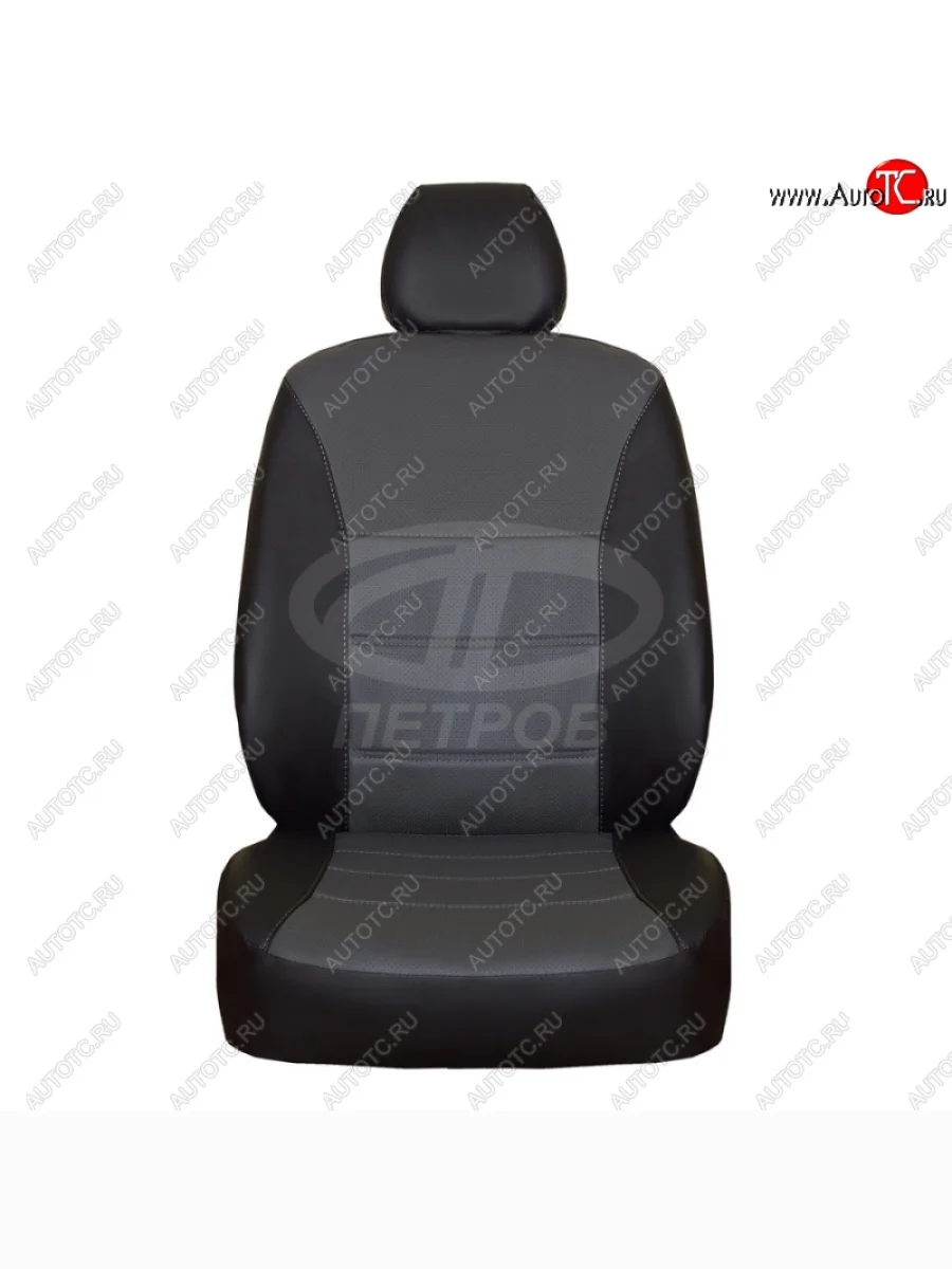 Чехлы сидений (экокожа, Direct, Drive) ПЕТРОВ Орегон Mazda CX-5 KE дорестайлинг (2011-2014) (черный/серый)  в Керчи Республика Крым