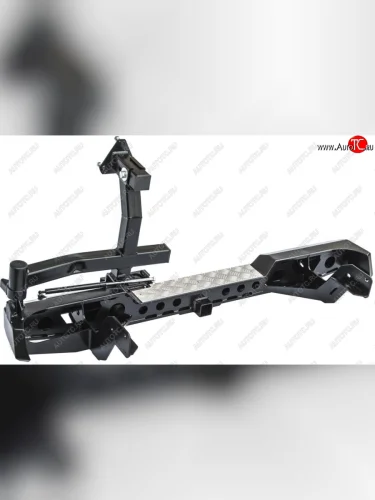 Бампер задний силовой РИФ (С квадратом под фаркоп, калиткой и подсветкой номера) Ford Ranger (2006-2011), Mazda BT-50 (2006-2011)