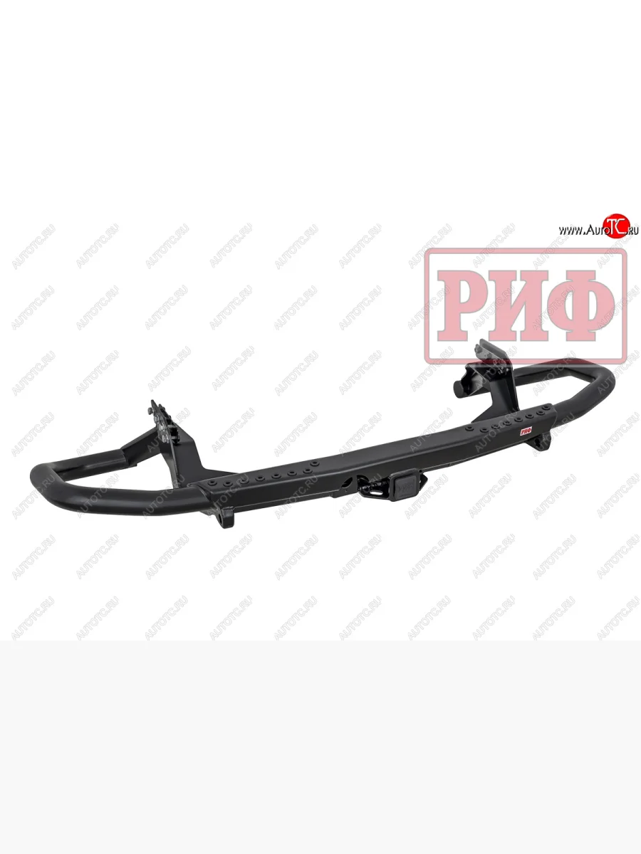 Бампер задний силовой РИФ Mitsubishi Pajero Sport QF рестайлинг (2019-2022) (С квадратом под фаркоп)  в Самаре Самарской области