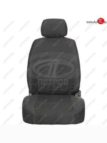 Чехлы сидений (жаккард) Петров Пума (серый) Chevrolet Captiva (2006-2013)  дорестайлинг, 1-ый рестайлинг