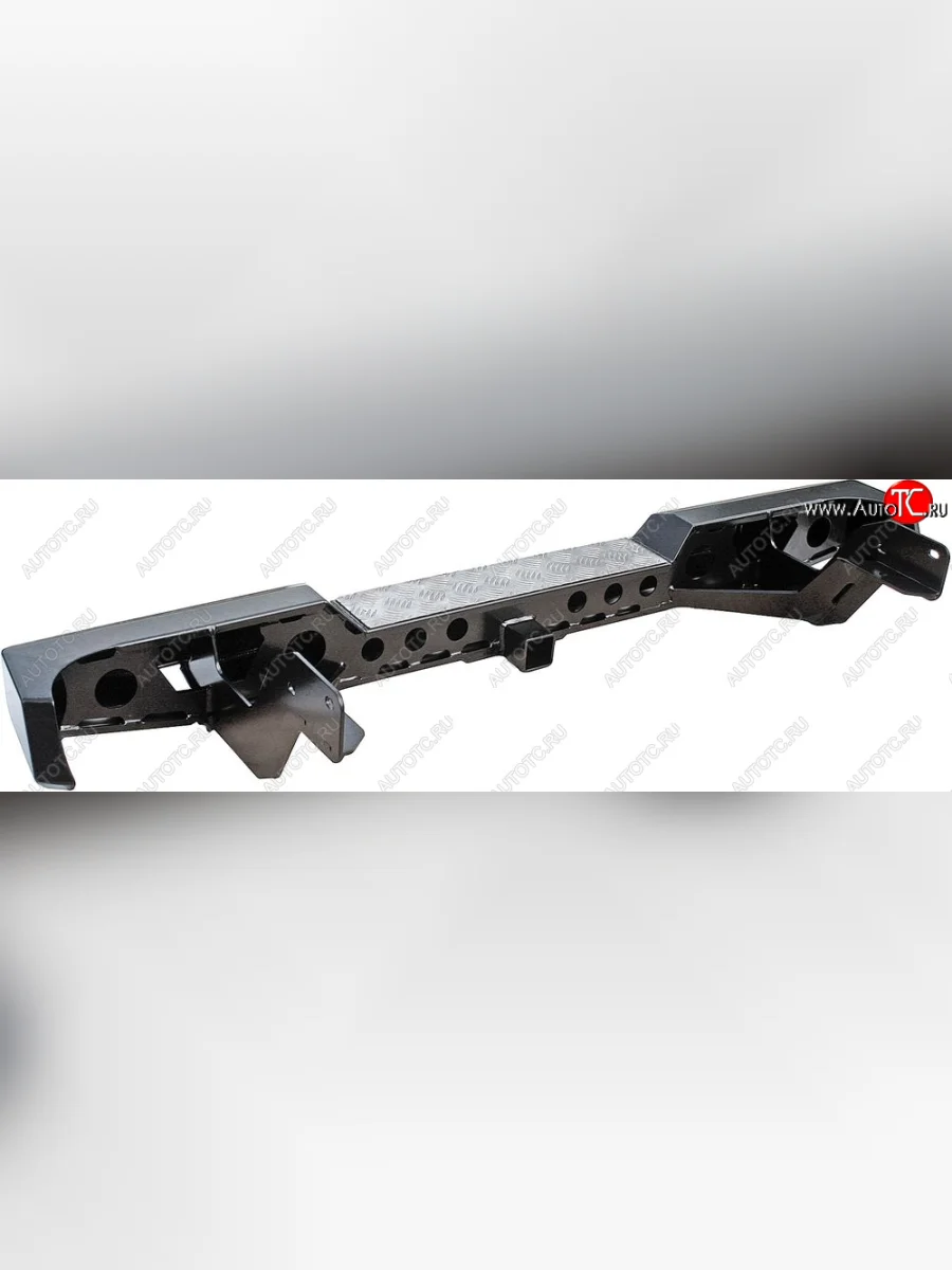 Бампер задний силовой РИФ Ford Ranger DoubleCab дорестайлинг (2011-2016) (С квадратом под фаркоп)  с доставкой в г. Керчь